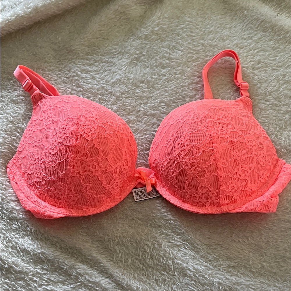 Victoria's Secret Neon Lace Push-Up Bra